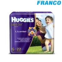 HUGGIES PANTS UP & GO PAÑAL XG / XXG-28